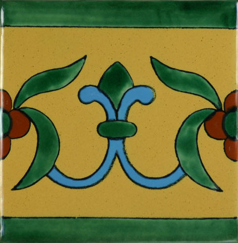 Especial Mexican Tile - Flor De Liz Amarilla