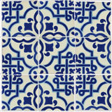 Ceramic Mexican tile blue and white pattern