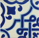 blue design Mexican style pool tile