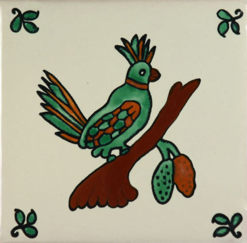Especial Decorative Ceramic Spanish Tile - Quetzal bird