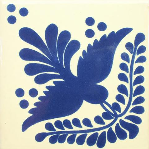 Blue bird ceramic Mexican Tile