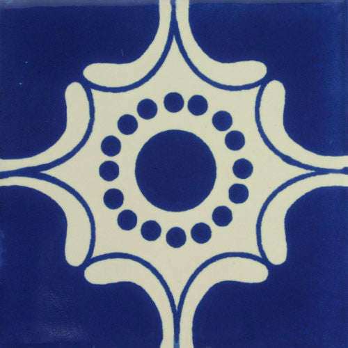Especial Decorative Tile - Arabesque Azul – Mexican Tile Designs