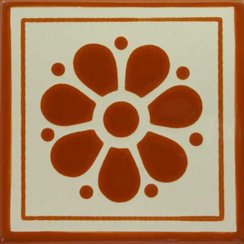 Especial ceramic Decorative Mexican Tile - Daisy 