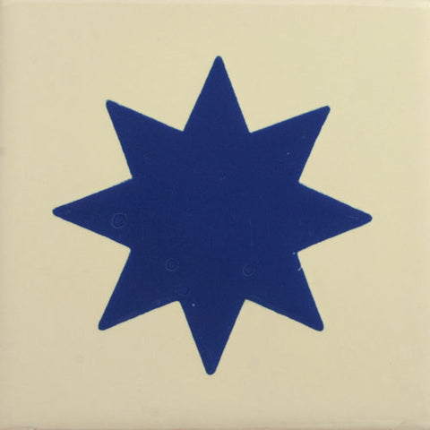 Especial ceramic Mexican decorative tile - star