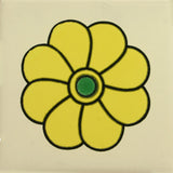 Especial ceramic Decorative Spanish Tile yellow flower 
