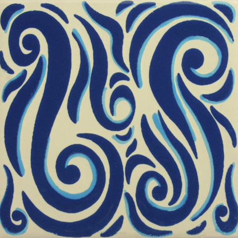 Especial ceramic Decorative Mexican Tile blue and white