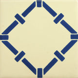 Especial ceramic Decorative Mexican Tile - Blue diamond 