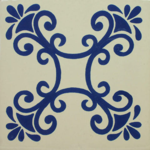 Especial Decorative ceramic Mexican Tile - San Miguel Azul