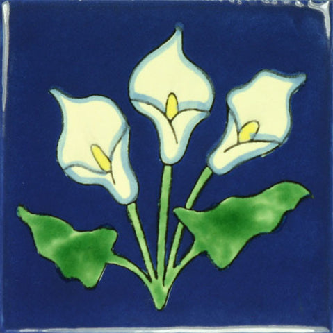 Especial Decorative Mexican Tile - Calla lillies
