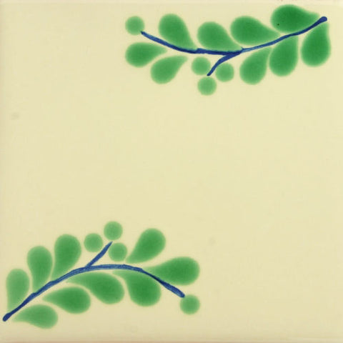 Espcecial ceramic Mexican decorative tile leaves