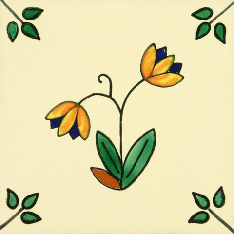 Espcecial ceramic Mexican decorative tile flower 