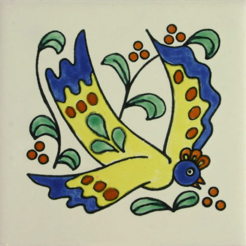 Especial ceramic Decorative Mexican Tile -  bird 