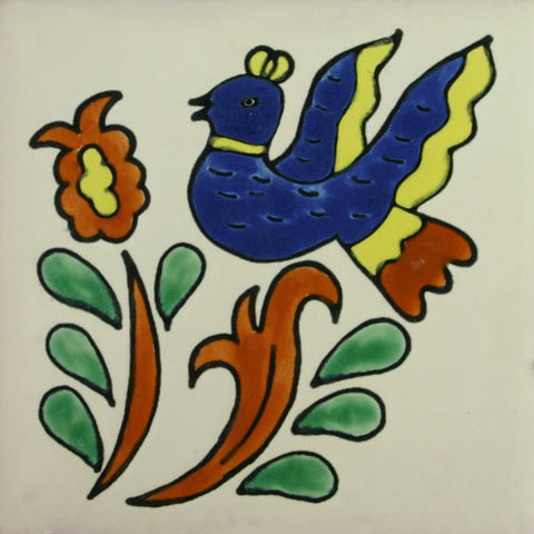 Especial ceramic Decorative Mexican Tile -  bird 