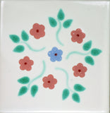 Espcecial ceramic Spanish decorative tile - delicate flowers