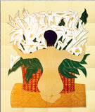 Mexican Style Mural - Mujer Con Alcatraz