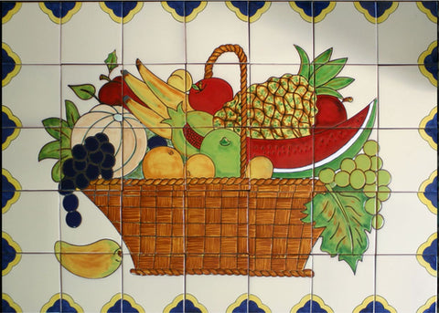 Mexican Style Mural - Fruta En Cesta
