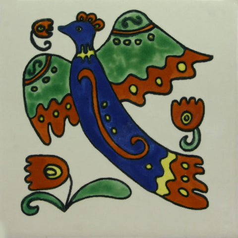 Especial Decorative Ceramic Mexican Tile - bird 