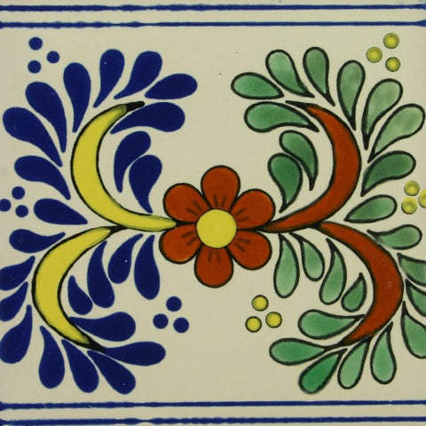 Especial Mexican Tile - Flor Y Hiedra Cenefa