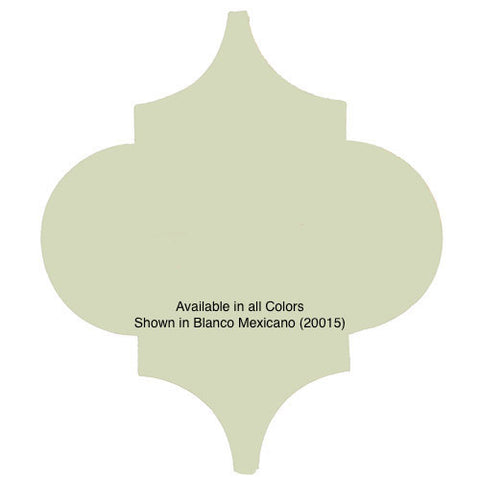 Andaluz shaped solid color ceramic Mexican tile