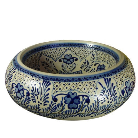Traditional Mexican Sink-Flor Azul Porcelain