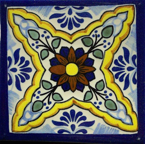 Porcelain Mexican Tile - Flores Del Mar