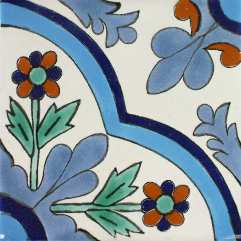 Ceramic Mexican Tile - Apodaca Azul