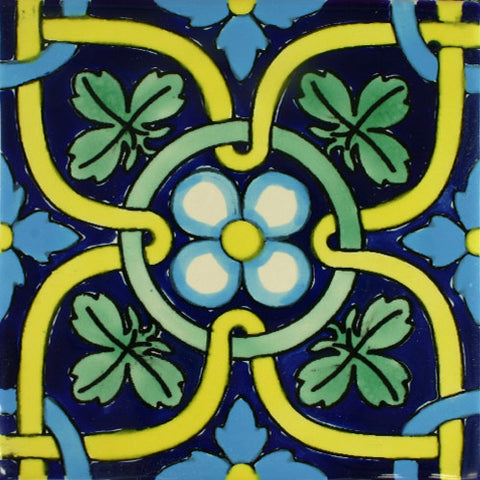 Ceramic Mexican Tile - Trebol