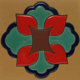 Raised relief Mexican tile pattern
