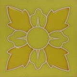 yellow raised relief tile