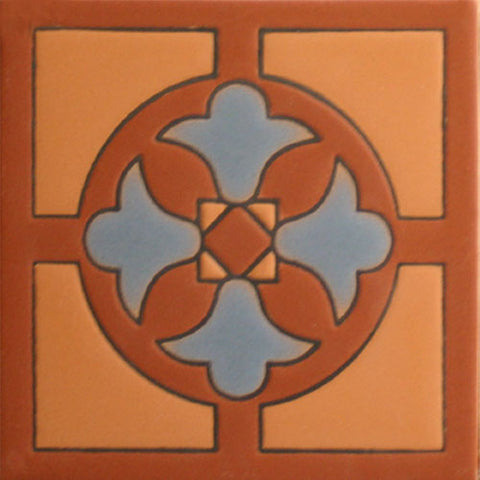 Arts and Craft raised relief tile