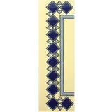 Blue diamond end piece for number tile