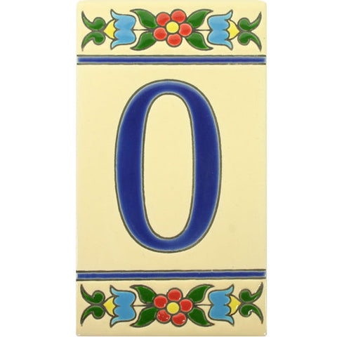 Flores Pequenas Mexican Tile Numbers