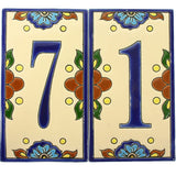 Flor Azul Mexican Tile Numbers