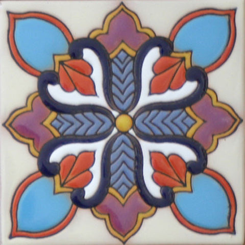 Raised relief Mexican tile