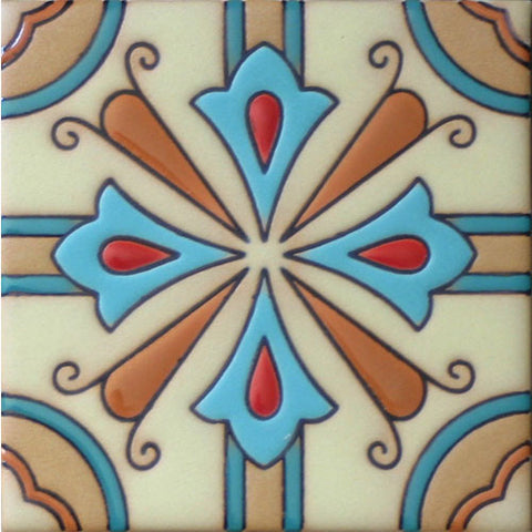 Raised relief Spanish tile