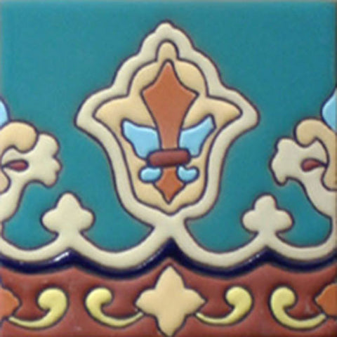 Raised relief tile border