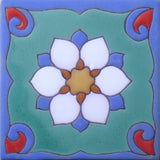 Raised relief Arts and Crafts tile--Delicada II