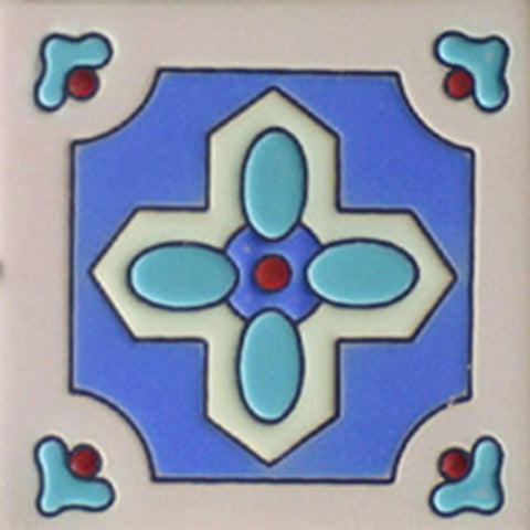 Raised relief Spanish tile