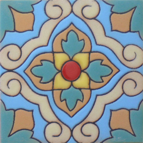 Raised relief Mexican tile