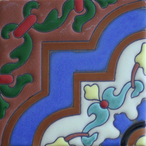 raised relief Mexican tile