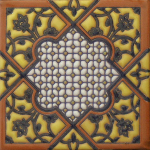 Moorish raised relief tile
