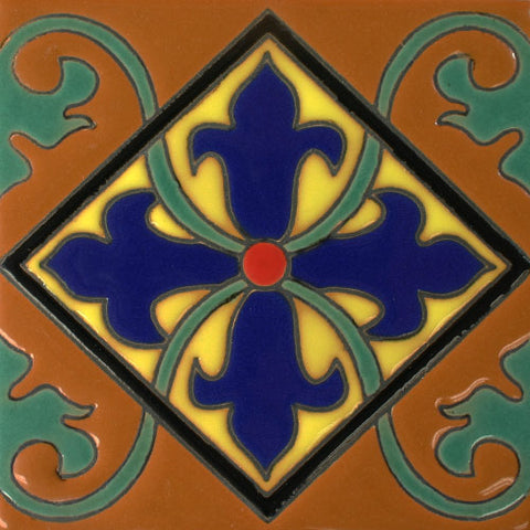 Ceramic Malibu style Mexican Tile - Chalco Gloss