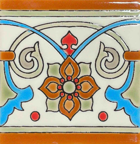 Porcelain Mexican Tile - Flor De Liz