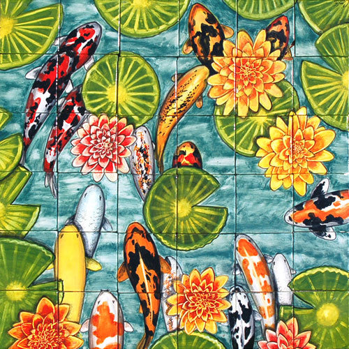 Mexican Style Mural - Peces – Mexican Tile Designs
