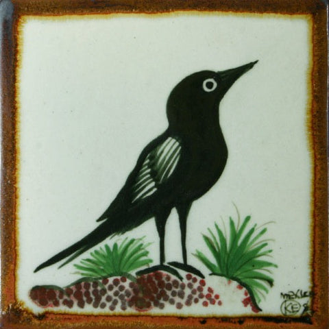 Raven bird tile by Ken Edwards