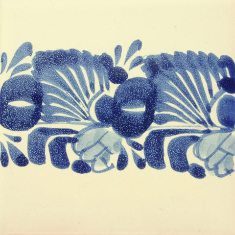 Gorky Gonzalez Mexican art blue border tile