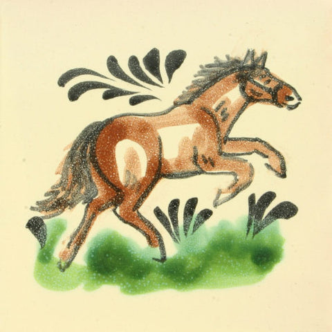 Gorky Gonzalez Mexican art horse tile