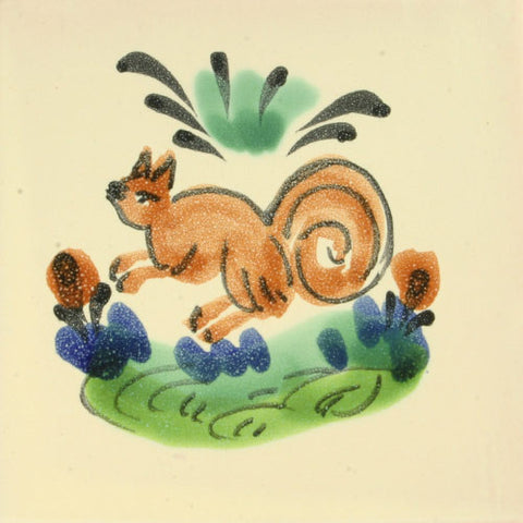 Gorky Gonzales Mexican art tile- squirrel
