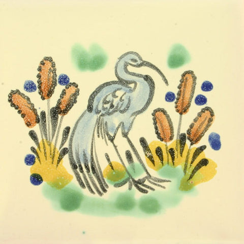 Gorky Gonzalez Mexican art tile heron