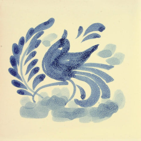 Gorky Gonzalez Mexican blue bird art tile